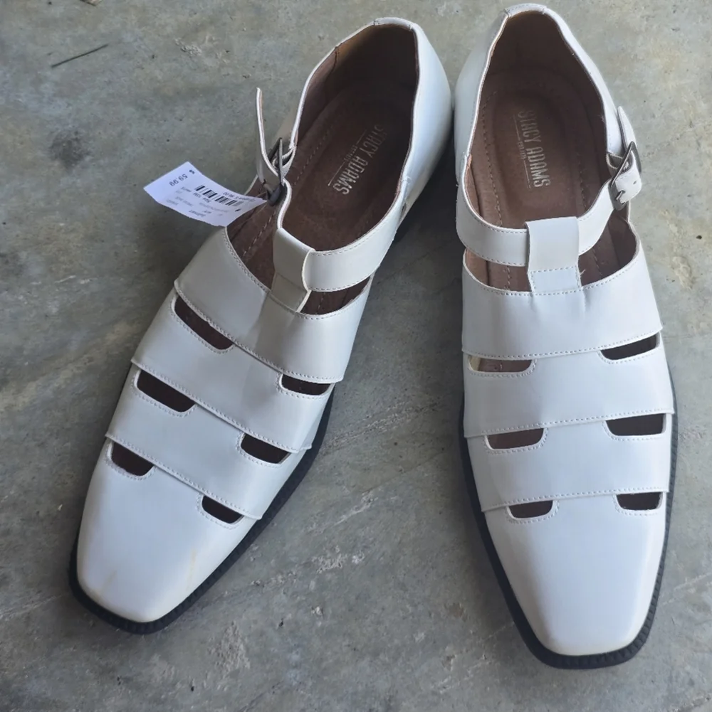 Stacy Adams Leather Sandals Sz 13M Calderon White City Men's New - Picture 6 of 15